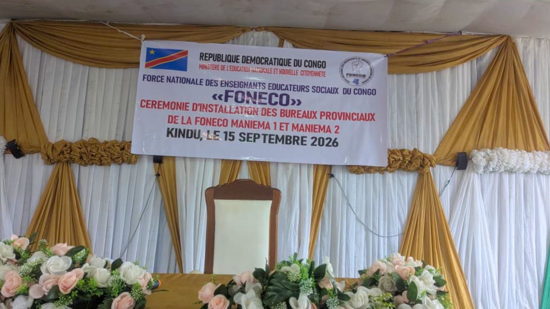 Maniema : la FONECO installe deux nouveaux bureaux pour porter plus haut la voix des enseignants