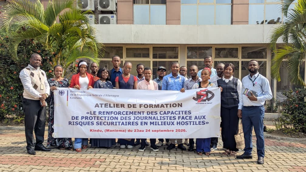 Maniema : JED clôture un atelier de formation sur la sécurité des journalistes en milieux hostiles à Kindu