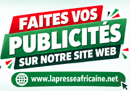 Bannière d'annonce publicitaire sur le site Web de La Presse Africaine
